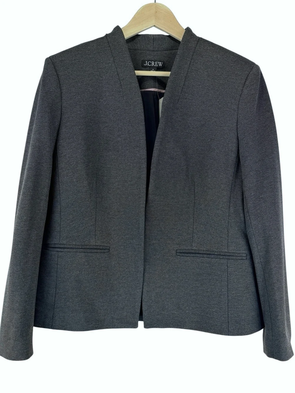 NEW J. Crew Going Out Blazer in Heather Dove Gray Grey Stretch Twill Sz 12 NWT